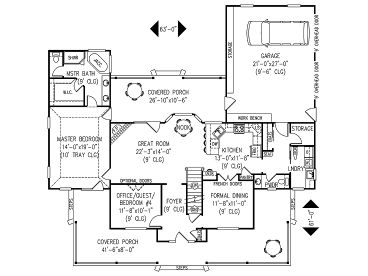1st Floor Plan, 044H-0022