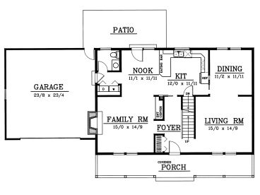 1st Floor Plan, 026H-0090