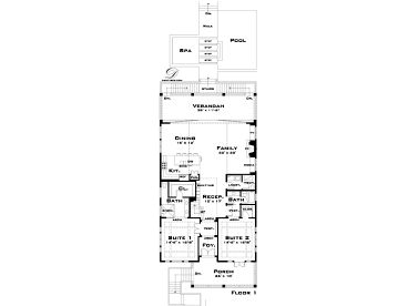 1st Floor Plan, 052H-0061