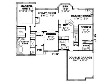 1st Floor Plan, 011H-0038