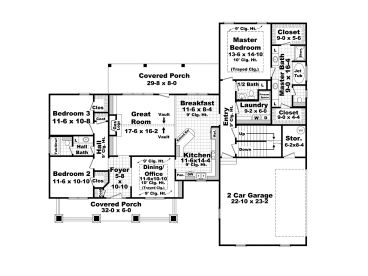 1st Floor Plan, 001H-0152