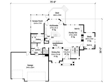 1st Floor Plan, 023H-0122