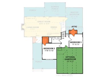 2nd Floor Plan, 059H-0067