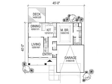 1st Floor Plan, 016H-0002