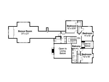 2nd Floor Plan, 051H-0156