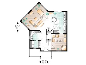 1st Floor Plan, 027H-0170