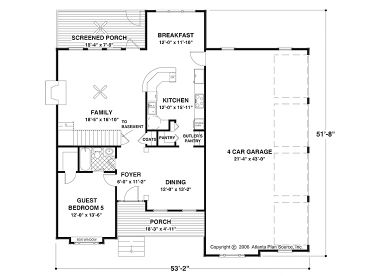 1st Floor Plan, 007H-0083