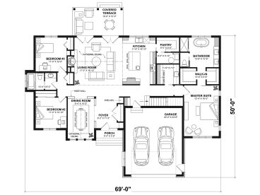 1st Floor Plan, 027H-0529