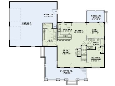 1st Floor Plan, 025H-0350