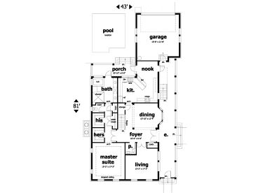 1st Floor Plan, 052H-0040