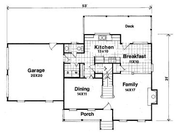 1st Floor Plan, 030H-0029