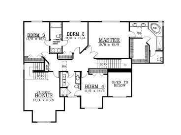 2nd Floor Plan, 026H-0091