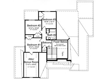 2nd Floor Plan, 046H-0184