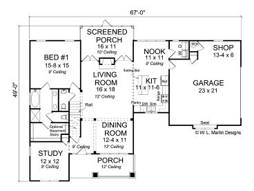 1st Floor Plan, 059H-0130