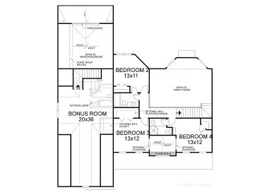 2nd Floor Plan, 007H-0079