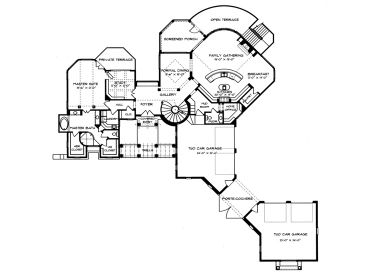 1st Floor Plan, 029H-0057