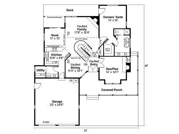 1st Floor Plan, 051H-0405