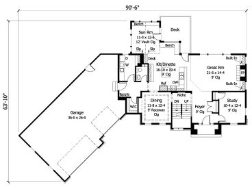 1st Floor Plan, 023H-0116