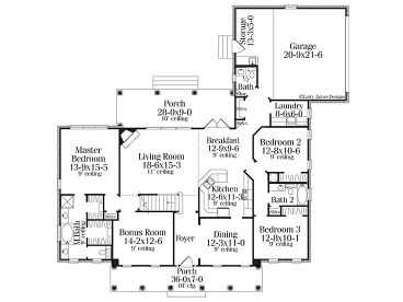 1st Floor Plan, 042H-0001