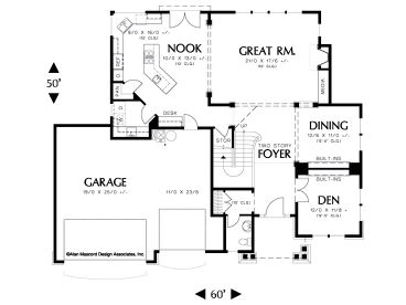 1st Floor Plan, 034H-0168