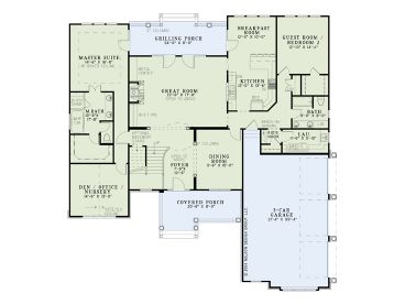 1st Floor Plan, 025H-0222