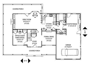 1st Floor Plan, 044H-0020