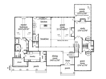 1st Floor Plan, 053H-0004