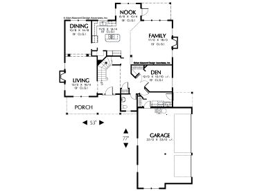 1st Floor Plan, 034H-0109