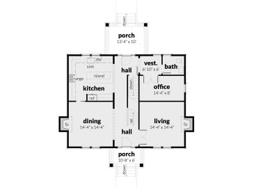 1st Floor Plan, 052H-0044