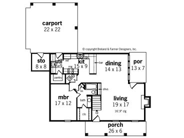 1st Floor Plan, 021H-0204