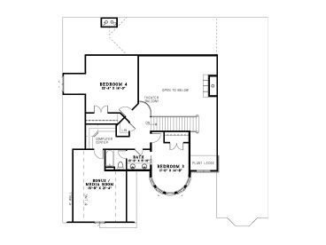 2nd Floor Plan, 025H-0160