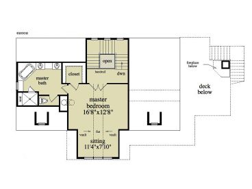 2nd Floor Plan, 053H-0040