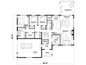 1st Floor Plan, 027H-0560