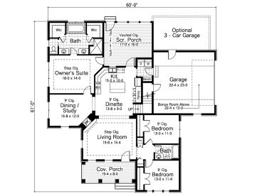 1st Floor Plan, 023H-0091