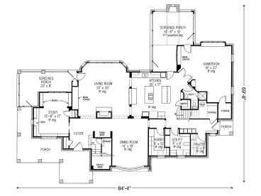 1st Floor Plan, 054H-0140
