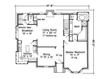 1st Floor Plan, 054H-0118