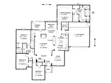 1st Floor Plan, 054H-0136