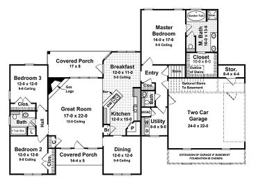 1st Floor Plan, 001H-0100