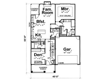 1st Floor Plan, 031H-0458