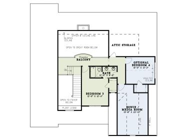 2nd Floor Plan, 025H-0363