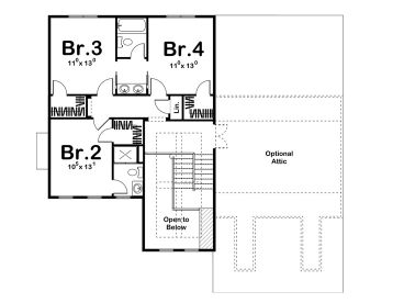 2nd Floor Plan, 050H-0111