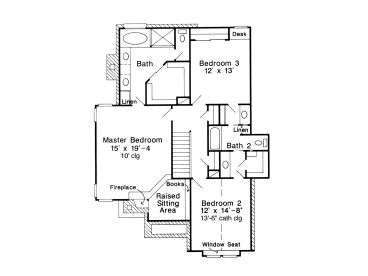 2nd Floor Plan, 054H-0056