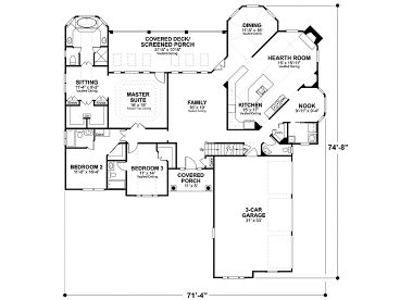 1st Floor Plan, 007H-0075