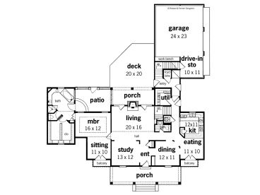 1st Floor Plan, 021H-0151