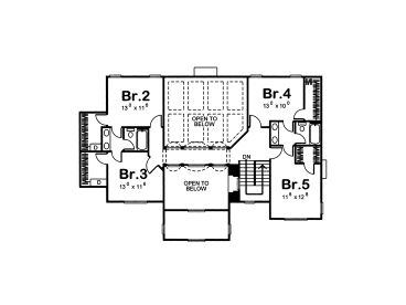 2nd Floor Plan, 050H-0080