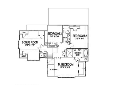 2nd Floor Plan, 058H-0085