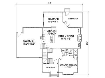 1st Floor Plan, 058H-0085