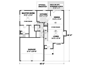 1st Floor Plan, 007H-0028