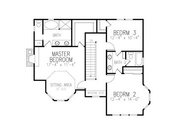 2nd Floor Plan, 054H-0044