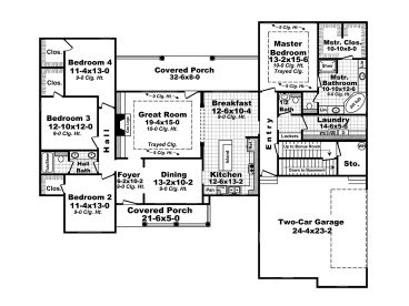 1st Floor Plan 001H-0220